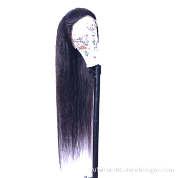 36 38 40 Inch Mink Brazilian front Lace Wig,10a Grade 100% Natural straight Lace Front Virgin Human Hair Wigs